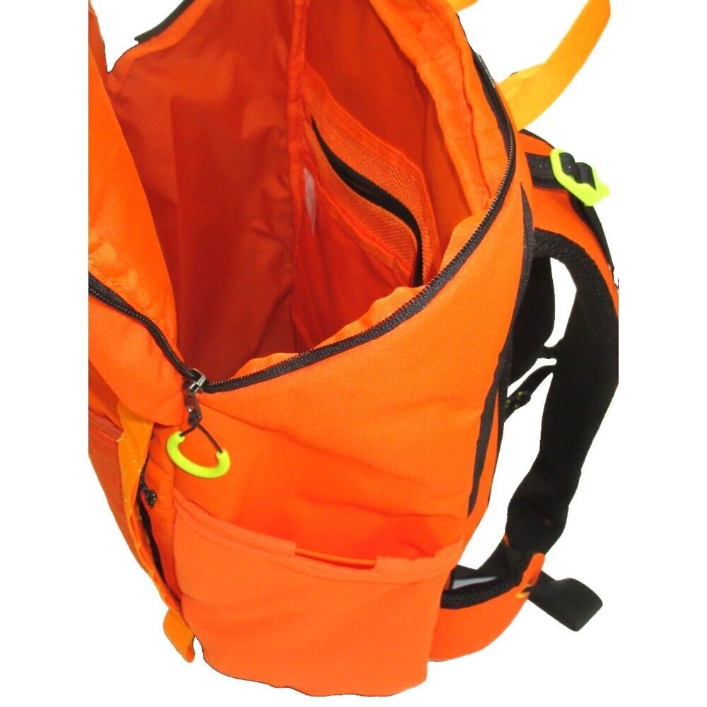 Nike Hike Backpack Travel Bag Safety Orange Black Atomic Green 27L DJ9677-819 - Picture 3 of 7